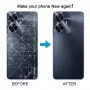 Pour Realme C55 Couvercle arrière de batterie d'origine avec couvercle d'objectif d'appareil photo (noir)